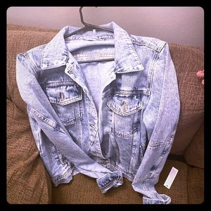 Free people Denim Jacket (light indigo). Brand New